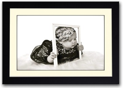 

Baby Girl Holding Photo Frame Fine Art Print(14 inch X 20 inch, Framed)