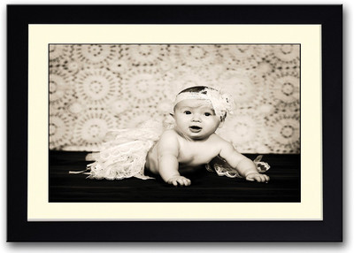 

Cute Newborn B&W Fine Art Print(14 inch X 20 inch, Framed)