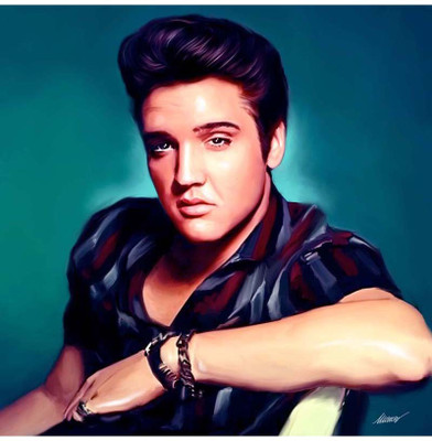 

King of Rock n Roll - Medium Size Ready To Frame Rolled Digital Art Print On Photographic Paper(18 inch X 18 inch, Rolled)