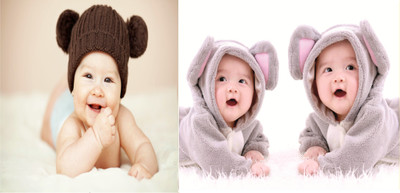 

Cute Baby Poster Smiling New Born Infant Child love Wall Décor 2 Pcs Combo Photographic Paper(12 inch X 18 inch)