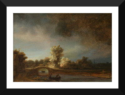 

Tallenge Old Masters Collection - The Stone Bridge by Rembrandt - Premium Quality A3 Size Framed Poster Paper Print(17 inch X 12 inch, Framed)