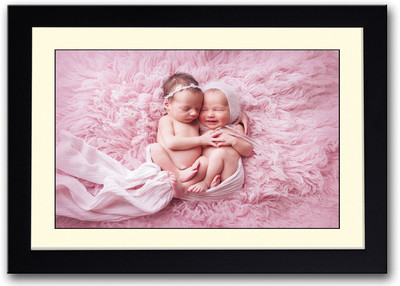 

Cute Babies Hugging Fine Art Print(14 inch X 20 inch, Framed)