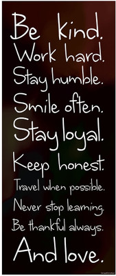 42% OFF on Seven Rays Be Kind Paper Print(26 inch X 12 inch)