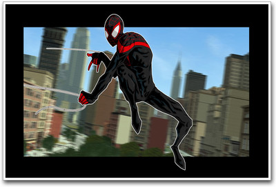 

Spiderman Black Paper Print(12 inch X 18 inch)