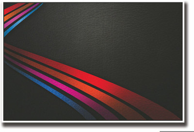 

Posterhouzz Abstract colorful stripes on black Fine Art Print(12 inch X 18 inch, Rolled)