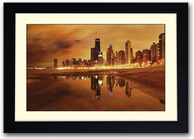 

City Lights Fine Art Print(14 inch X 20 inch, Framed)