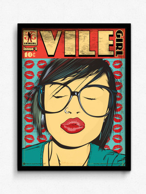 bCreative Vile girl Framed Poster (Officially Licensed) Framed Paper Print(17 inch X 13 inch) bCreative Vile girl Framed Poster (Officially Licensed) Framed Paper Print(17 inch X 13 inch)