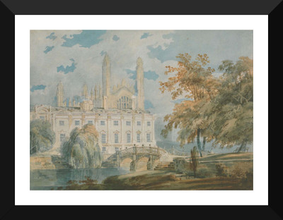 

Tallenge Old Masters Collection - Clare Hall and King’s College Chapel, Cambridge, from the Banks of the River Cam by J. M. W. Turner - Premium Quality A3 Size Framed Poster Paper Print(17 inch X 12 inch, Framed)