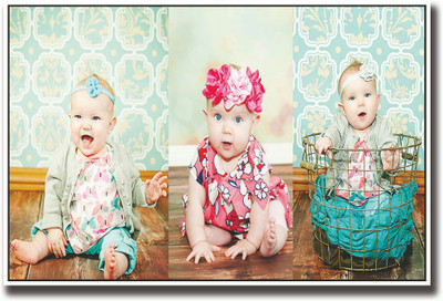 

Collage of three cute babies Fine Art Print(12 inch X 18 inch, Rolled)