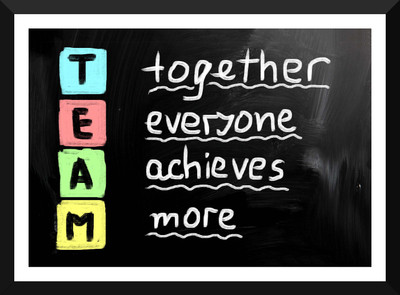 

Spirit Of Sports - Motivational Poster - TEAM Together Everyone Achieves More - A3 Size Framed Poster Paper Print(17 inch X 12 inch)