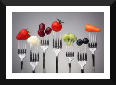 

Tallenge Art For Kitchen - Bite Of Healthy Food For A Healthy Life - Premium Quality A3 Size Framed Poster Paper Print(17 inch X 12 inch, Framed)