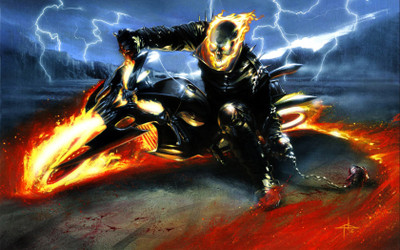

Ghost Rider Bike Poster Paper Print(12 inch X 18 inch, Rolled)