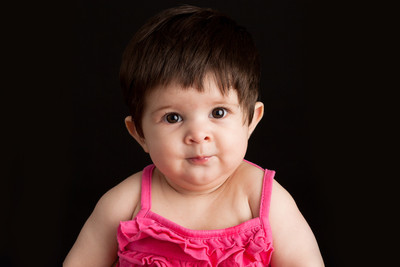 

Child'S Love - Cute Chubby Baby in Pink Dress Paper Print(12 inch X 18 inch, Streched)