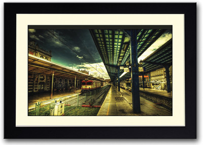 

Beautiful Train Station Photography Fine Art Print(14 inch X 20 inch, Framed)
