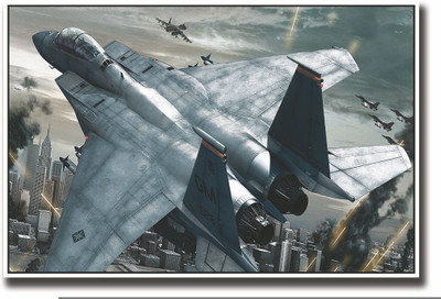 Posterhouzz Fighter plane Fine Art Print(12 inch X 18 inch, Rolled)