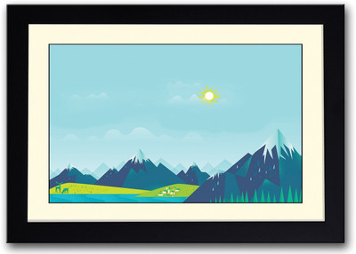 

Sun and Mountain Digital Art Fine Art Print(14 inch X 20 inch, Framed)