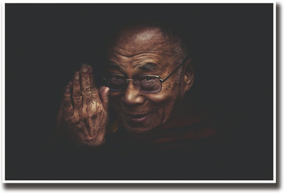 

Dalai lama peace Fine Art Print(12 inch X 18 inch, Rolled)