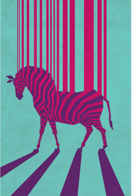 

Striped Strings Blue 24x36inch Fine Art Print(36 inch X 24 inch, Rolled)