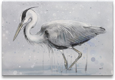 42% OFF on Grey Heron Canvas Art(12 inch X 18 inch)
