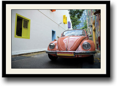 

Vintage car in red Fine Art Print(10 inch X 14 inch, Framed)