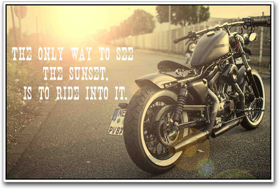 

Motorcycle Sunset Ride Photographic Paper(12 inch X 18 inch)