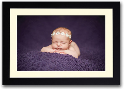 

Cute Baby On Purple Blanket Fine Art Print(14 inch X 20 inch, Framed)