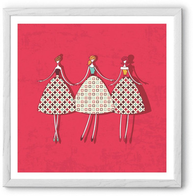 

Hulkut Divas Art Print with white frame 16 * 16 Inches Fine Art Print(18 inch X 1 inch, Framed)