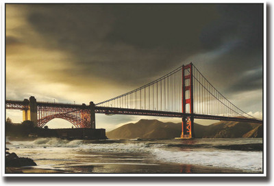 

Suspension bridge architecture Fine Art Print(12 inch X 18 inch, Rolled)