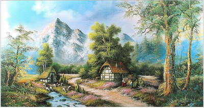 

Bm Traders Textured Work Beautiful Painting Fine Print Unframed Rolled Wall Poster (20 X 40 Inches) Fine Art Print(20 inch X 40 inch, Rolled)