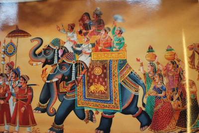 25% OFF on Elite Collection Frameless Painting Rajasthani12 Canvas Art(18 inch X 24 inch)