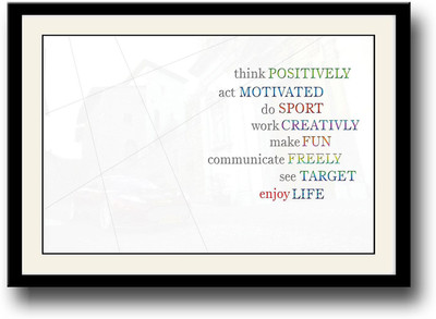 

Enjoy Life motivational Fine Art Print(10 inch X 14 inch, Framed)