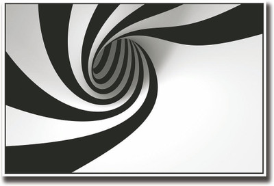

Abstract black and white spiral Fine Art Print(12 inch X 18 inch, Rolled)