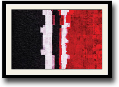 

Abstract black and red design Fine Art Print(10 inch X 14 inch, Framed)