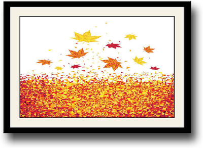 

Mosaic Autumn leaves Fine Art Print(10 inch X 14 inch, Framed)