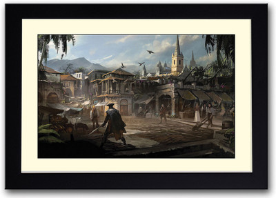 

Men fighting artistic Fine Art Print(14 inch X 20 inch, Framed)