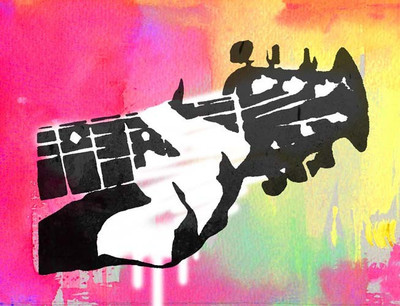 

Posterhouzz Guitar Pop Art Poster Fine Art Print(12 inch X 18 inch, Rolled)
