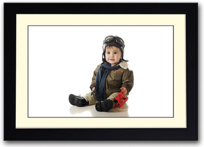 

Cute Baby pilot Fine Art Print(14 inch X 20 inch, Framed)