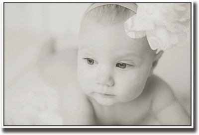 

Baby with hair band b&w Fine Art Print(12 inch X 18 inch, Rolled)