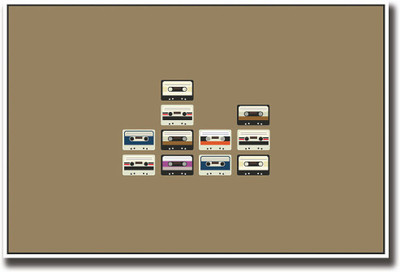 

Music stereo tapes Fine Art Print(12 inch X 18 inch, Rolled)