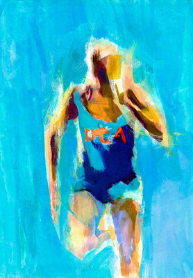 

Spirit Of Sports - Abstract Painting - The Athlete - A3 Size Unframed Poster Paper Print(16.5 inch X 11.6 inch)