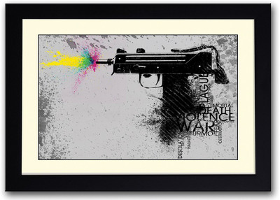 

Gun Shooting Colors Fine Art Print(14 inch X 20 inch, Framed)