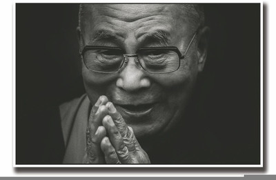 

Posterhouzz Dalai lama black & white Fine Art Print(12 inch X 18 inch, Rolled)