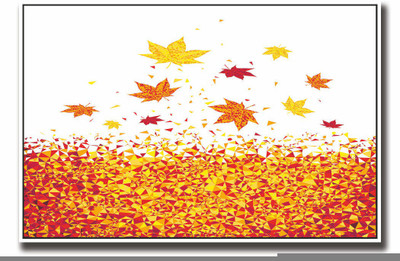 

Posterhouzz Mosaic Autumn leaves Fine Art Print(12 inch X 18 inch, Rolled)