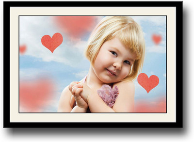 

Cute Girl red hearts Fine Art Print(10 inch X 14 inch, Framed)