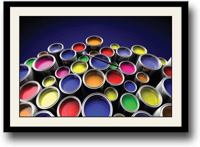 

Multicolour Paint buckets Fine Art Print(10 inch X 14 inch, Framed)