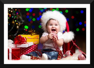 

Tallenge - Christmas Art - Happy Child On Photographic Paper(12 inch X 8 inch, Framed)