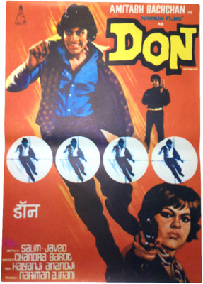 

Vintage Bollywood Original Reprinted Don Poster Paper Print(30 inch X 20 inch, Rolled)