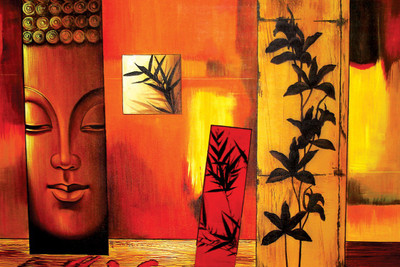 

BUDDHA ABSTRACT 12X18 INCHES Fine Art Print(12 inch X 18 inch)