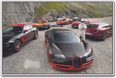 

Super Cars on Road Paper Print(12 inch X 18 inch)
