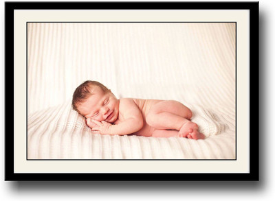 

Baby smiling while sleeping Fine Art Print(10 inch X 14 inch, Framed)